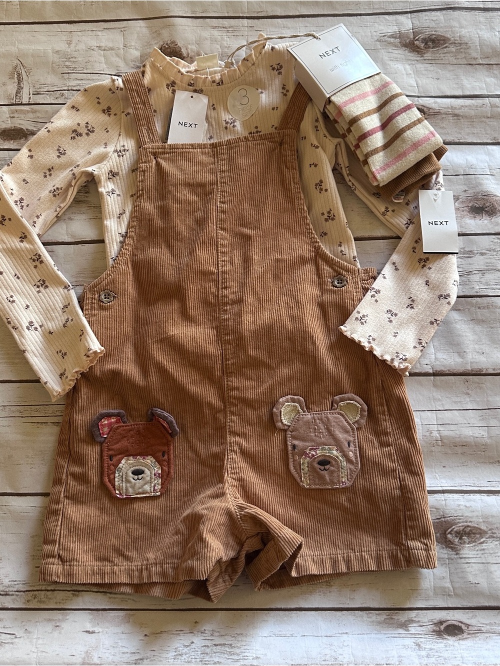 Next bear corduroy shortalls